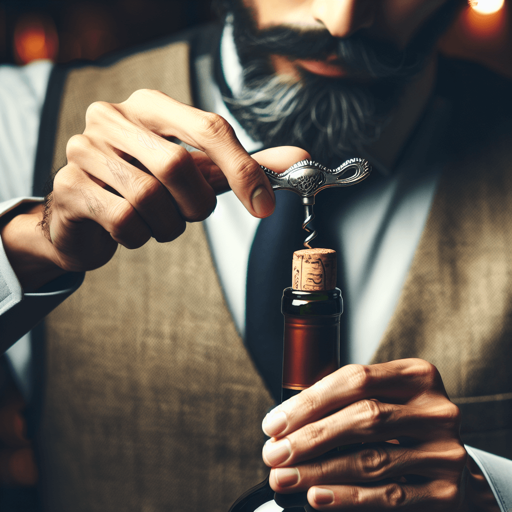 와인 코르크 따기